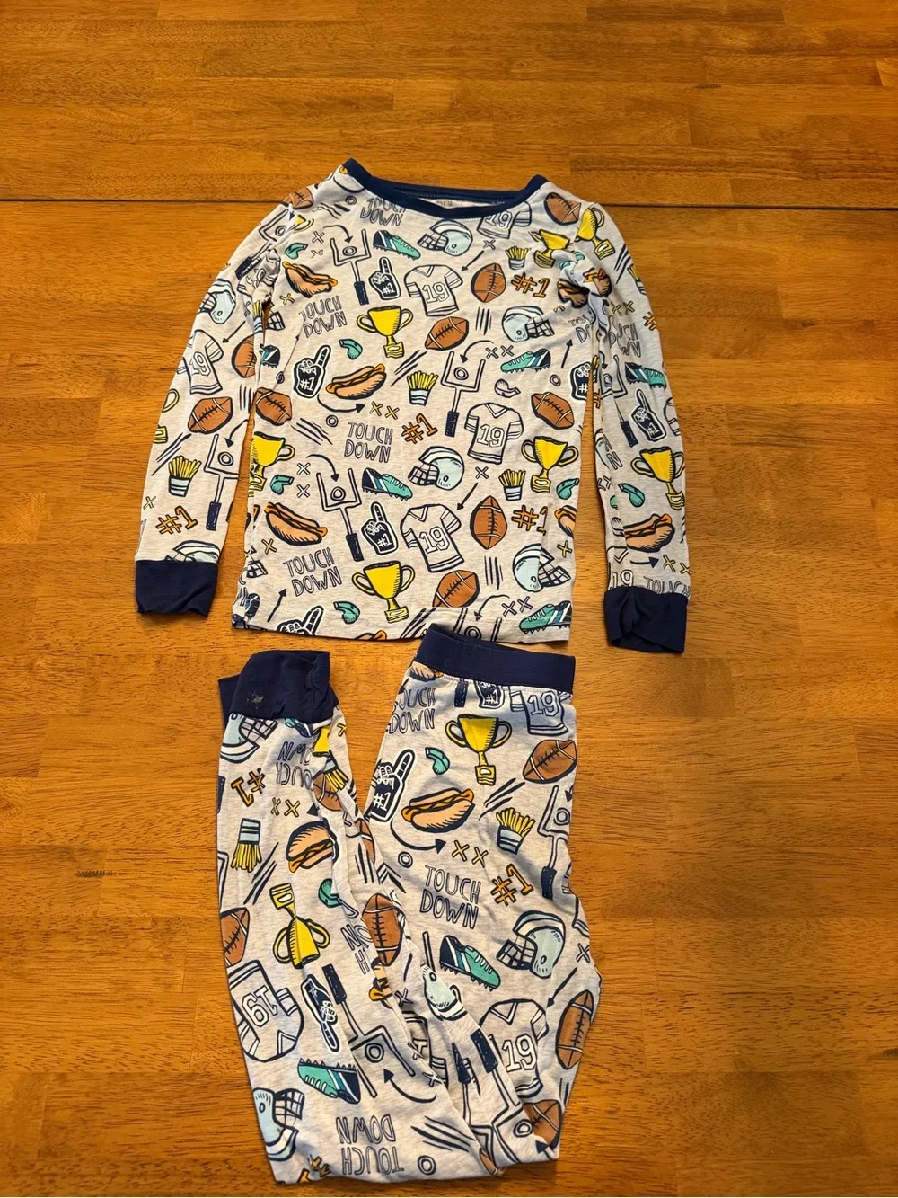Little Sleepies LS 5/6 Game Day Football Bamboo long Sleeve Pajamas